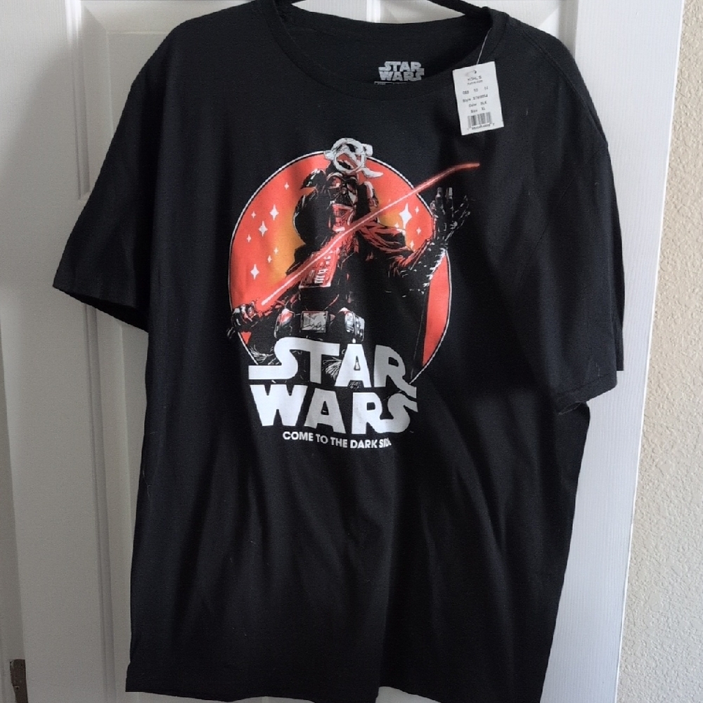 Star Wars Black Tee with Red and White Sith Graphic